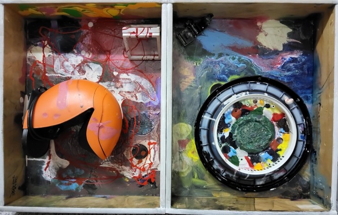 Cosmos, 79x50x16, 2024
