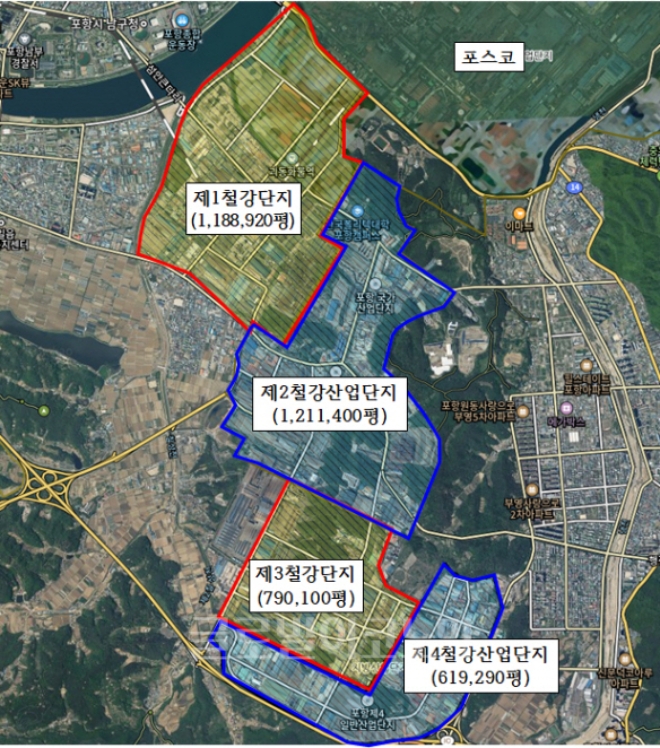 포항철강공단 대상지 지정계획도. 자료=포항시.