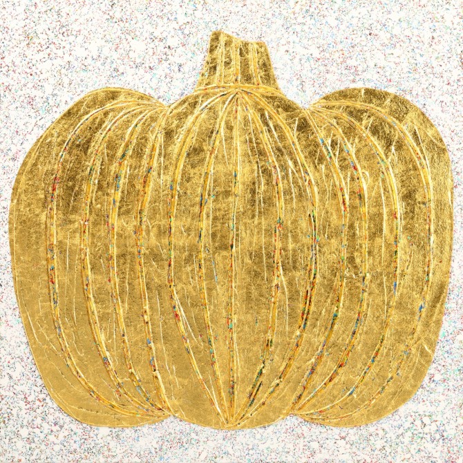Flow of light, Mixed media & 24K Pure gold leaf, 72.7x72.7cm, 2025