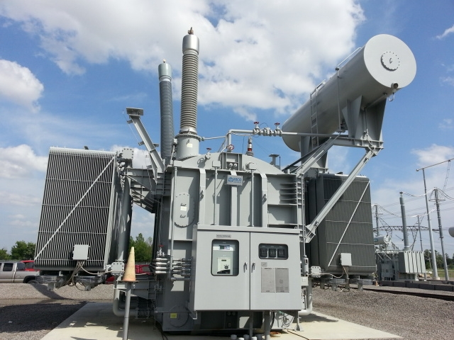 미국 송전망에 설치된 효성중공업 765kV 초고압변압기. 사진=효성중공업
