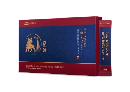 삼진제약은 콘드로이친 6년 홍삼 진액스틱을 출시했다고 23일 밝혔다. 사진=삼진제약