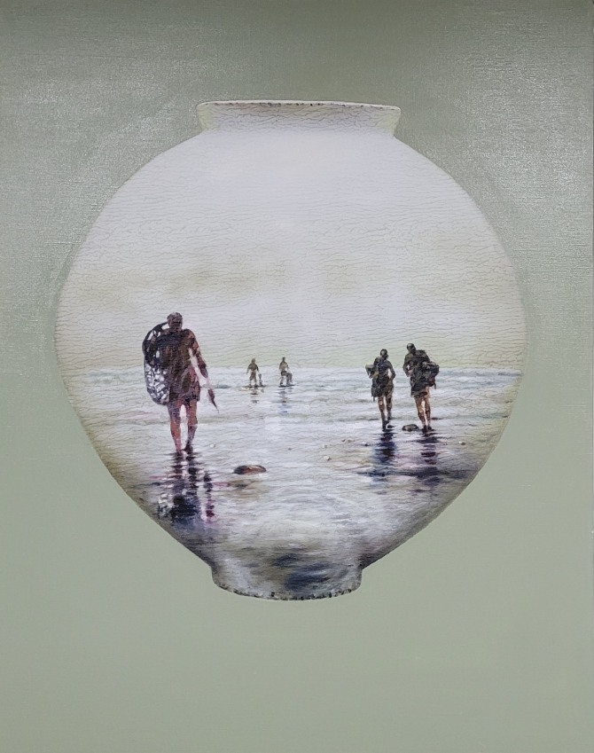 Mind Vessel Mixed media on canvas 90.9×72.7cm, 2019