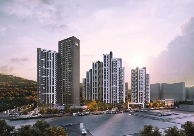 현대건설은 경기도 의정부시 호원동에 선보이는 ‘힐스테이트 회룡역파크뷰’가 선착순 동호수 지정 계약과 계약금 5%, 1차 계약금 500만원, 중도금 60% 무이자 혜택으로 분양이 순조롭게 이뤄지고 있다고 29일 밝혔다. 힐스테이트 회룡역파크뷰 투시도. 사진=현대건설