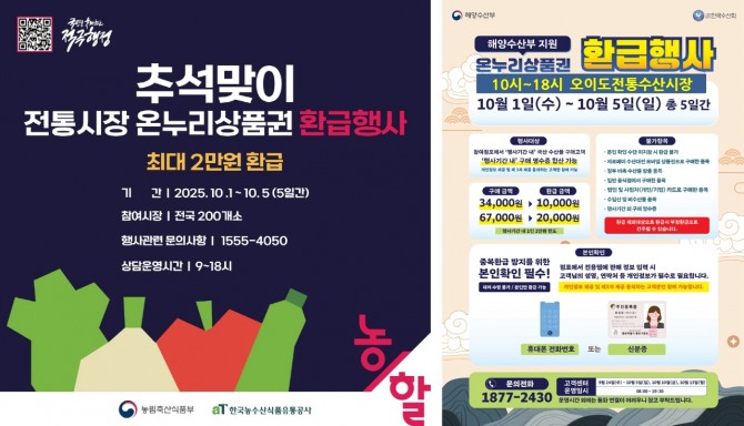 시흥시 추석맞이 전통시장 온누리상품권 환급행사 홍보물. 자료=시흥시