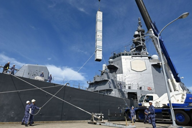 일본 해상자위대(JMSDF) 소속 공고급 이지스 구축함 초카이함이 미국에서 토마호크 순항미사일 발사 능력 확보를 위한 개조 작업을 받을 예정이다. 사진=일본 해상자위대