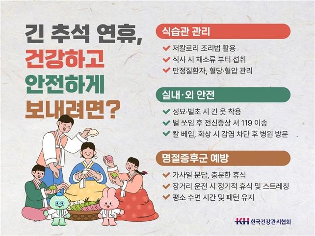 추석 안전수칙 안내 포스터 사진=건강관리협회 대구지부