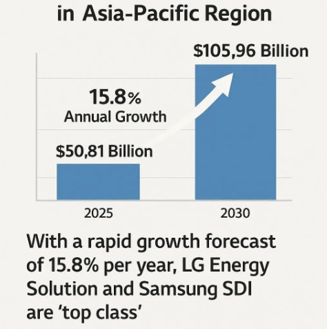 글로벌 배터리 에너지 저장 시스템(BESS) 시장 전망에 따르면, 이 시장은 2025년 508억 1000만 달러에서 연평균 15.8% 성장해 2030년 1059억 6000만 달러에 이를 것으로 집계됐다. 이미지=GPT4o