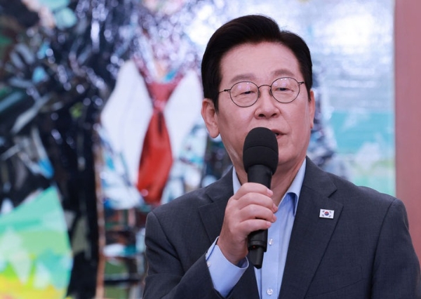K-게임 현장 간담회에서 정부 정책 방향성에 대해 발언하고 있는 이재명 대통령. 사진=뉴시스