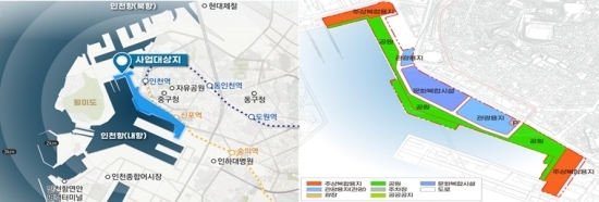 사업 위치도 및 토지이용계획(안). 자료=인천시