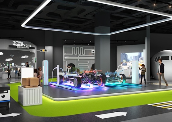 상설전시관 자동차존 개선 조감도(자율주행 로직스 스테이션). 사진=국립부산과학관