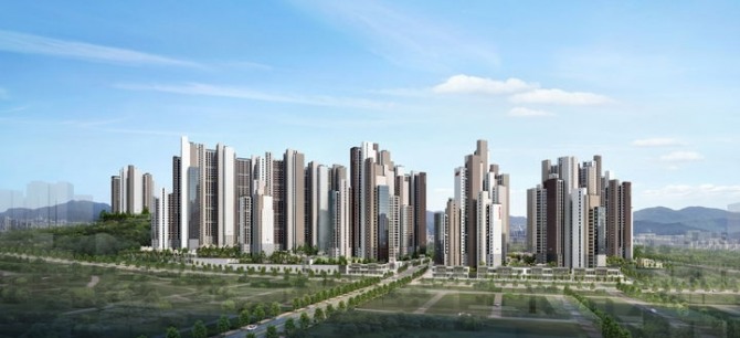 현대건설은 경기도 광명시 광명제11R구역 주택재개발정비사업(광명11구역)으로 건설하는 힐스테이트 광명11(가칭)을 다음달 초 분양한다고 24일 밝혔다. 힐스테이트 광명11 투시도. 사진=현대건설
