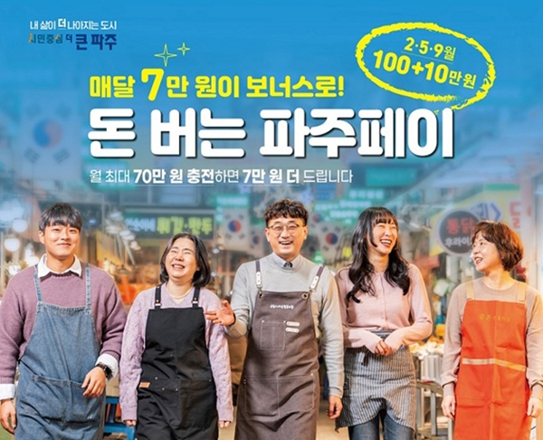 소전국 최대 규모인 파주시 지역화폐 (파주페이) 홍보물. 자료=파주시