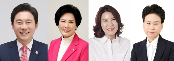 안산시의회가 27일 개회하는 제299회 임시회에서 의원 발의 조례안 5건을 심의한다. (사진 왼쪽부터 조례안을 발의한 한갑수 이진분 김유숙 이지화 의원의 모습) 사진=안산시의회