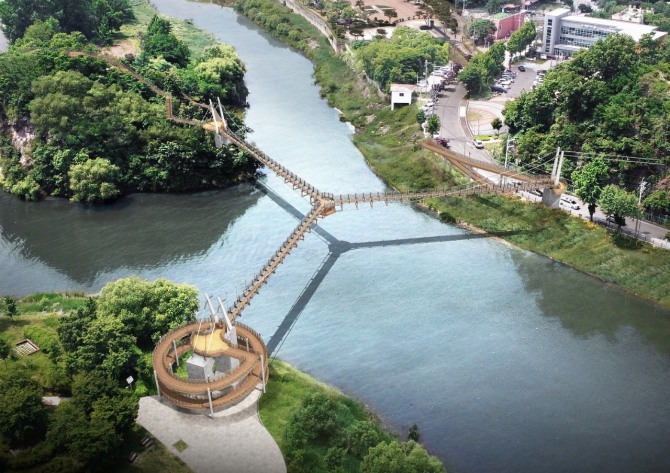 Y자형 출렁다리 조감도. 자료=양평군