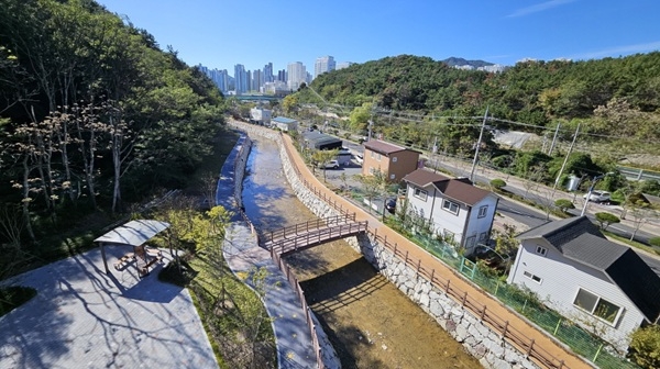 11월 1일부터 완전 개통되는 삼성천 산책로 전경. 사진=기장군