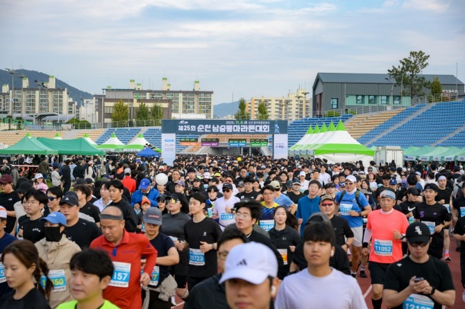 지난 8일 순천시(시장 노관규)가 주최하고 순천시체육회가 주관한 ‘제25회 순천 남승룡마라톤대회’. 사진=전남 순천시