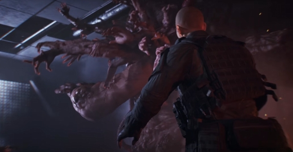 신더시티 예고 영상 중 등장한 거대 크리처. 사람의 팔과 다리가 얽혀있다. 사진=엔씨소프트