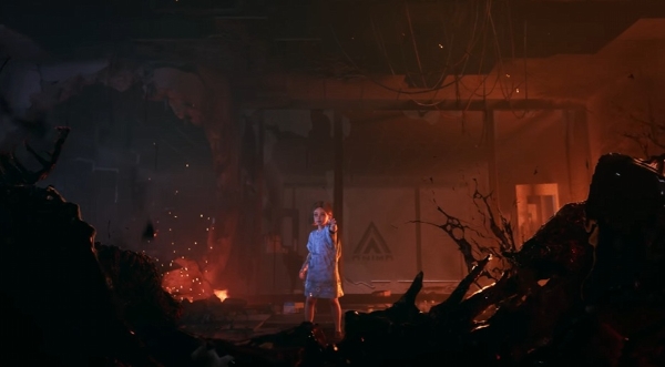 신더시티 예고 영상 화면 중 소녀가 초능력을 쓴 장면을 캡처한 것. 사진=엔씨소프트