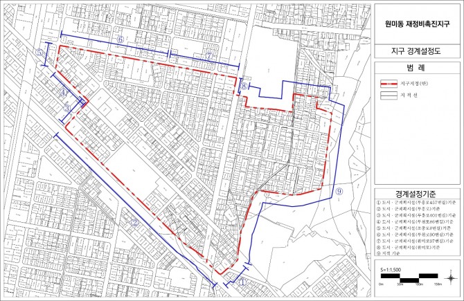 원미동 재정비촉진지구 경계(안).     자료=부천시