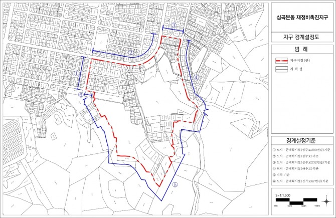  심곡본동 재정비촉진지구 경계(안).    자료=부천시