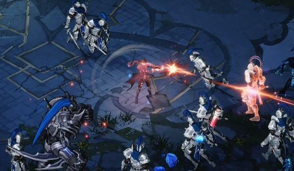 '나 혼자만 레벨업: 카르마'에서 권총을 활용해 적들과 전투하는 모습. 사진=넷마블