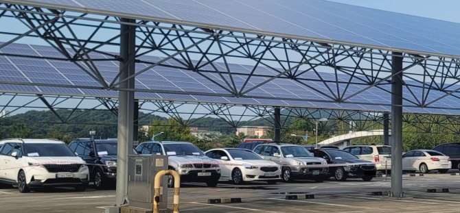  지방세 체납으로 압류된 차량들. 사진=안산시