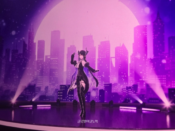 게스트로 출연한 홀로라이브 '네리사 레이븐크로프트'의 무대. 사진=이원용 기자