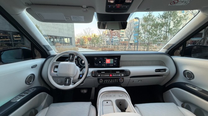 현대 팰리세이드 HEV 인테리어 사진=육동윤 글로벌이코노믹 기자