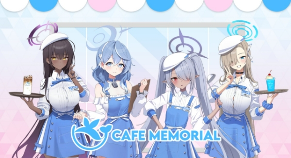 카페 메모리얼에 종업원으로 등장하는 캐릭터들. 왼쪽부터 카린, 아코, 이오리, 아스나. 사진=넥슨