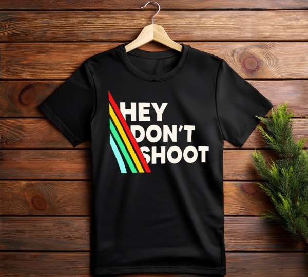 아크 레이더스 공식 굿즈 샵에서 판매하는 '쏘지 마' 티셔츠. 사진=엠바크 스튜디오