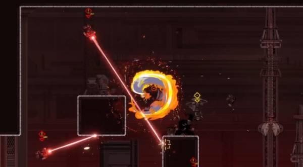 투사체를 한 번에 3개 없애면 금빛으로 '각성'할 수 있다. 사진=산나비: 귀신 씌인 날 인게임 화면 캡처