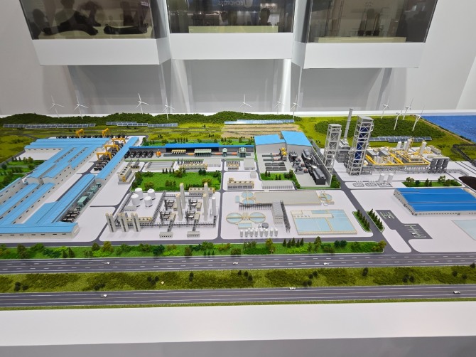 현대제철이 계획하고있는 미국 전기로 모형. 사진=글로벌이코노믹