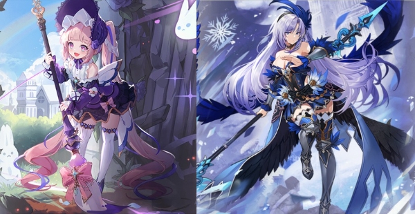 어비스디아의 캐릭터 '레이첼(왼쪽)'과 '이리나'. 사진=NHN