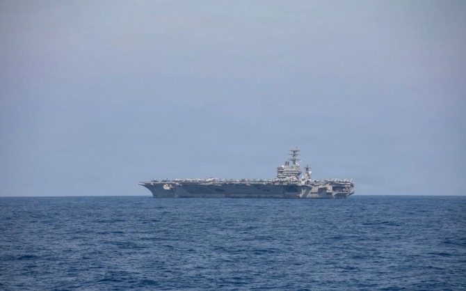 작전을 수행하는 미 항공모함 모습. 사진=미 해군