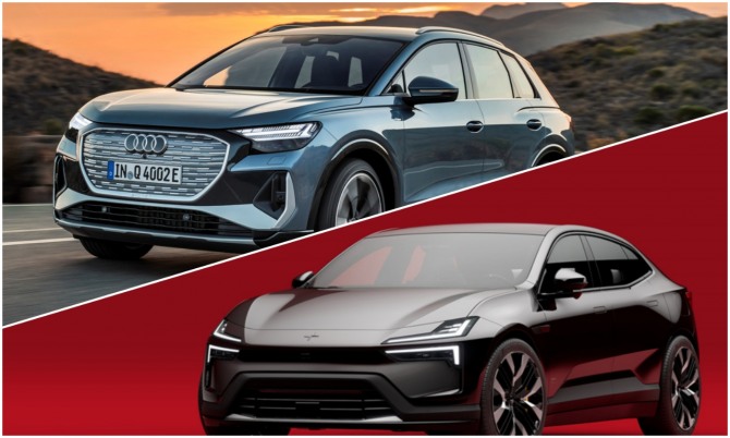 아우디 Q4 e-트론(위), 폴스타 4 사진=각사