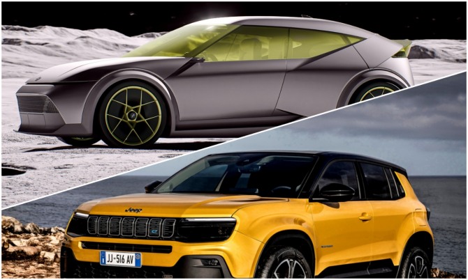 콘셉트 쓰리(아이오닉 3로 예상, 위), 지프 어벤저 사진=각사