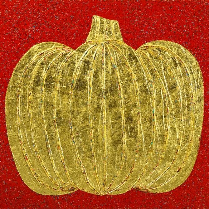 주목할예술가 수상자 서숙양(徐叔良, SEO Sook-Yang), Flow of light, Mixed media & 24K Pure gold leaf, 72.7x72.7cm, 2025