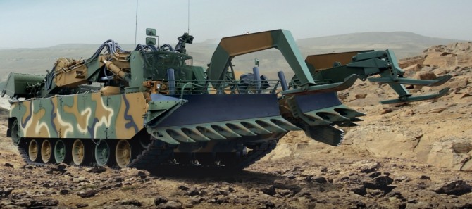 K600 장애물개척전차. 사진=현대로템