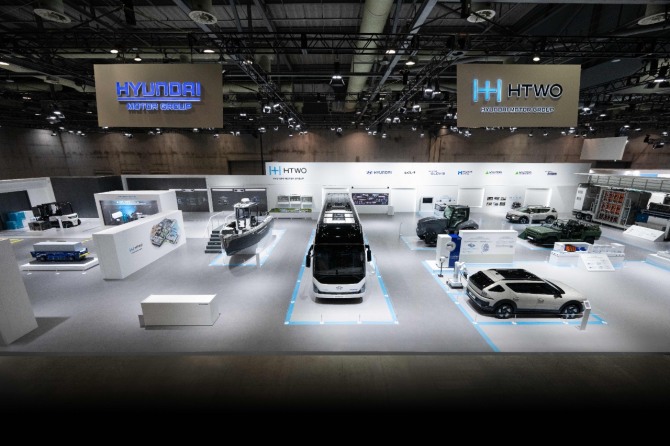 월드 하이드로젠 엑스포 2025 현대자동차그룹 부스 전경. 사진=현대차그룹