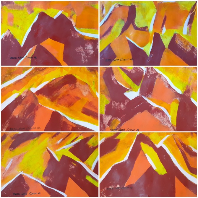 Mount, 140x74cm, Paper, Acrylic, 2024