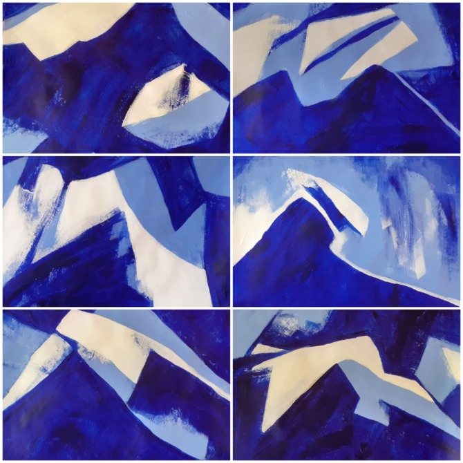 Mount, 140x74cm, Paper, Acrylic, 2024