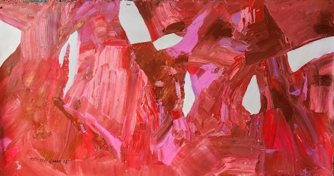 Mount, 140x74cm, Paper, Acrylic, 2025