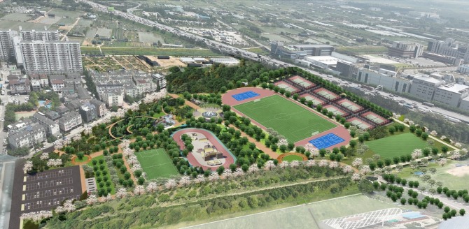계양 꽃 마루 부지 복합체육단지  조감도.  자료=계양구