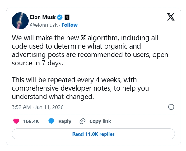 머스크의 공개 입장을 소개한 글. 사진=X