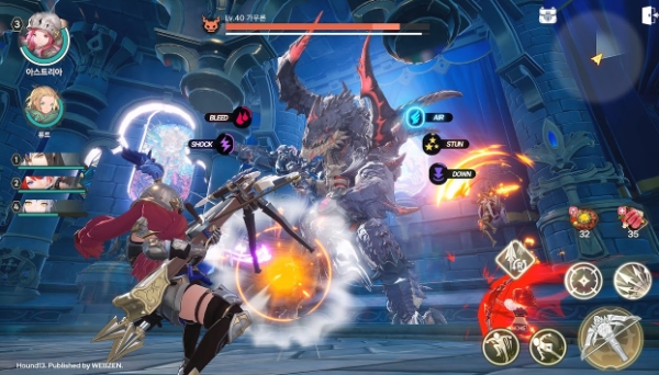 '드래곤소드'를 모바일 환경에서 플레이하는 예시 이미지. 사진=웹젠