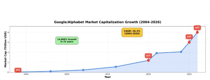 구글의 시가총액 추이. 도표=글로벌이코노믹/나스닥