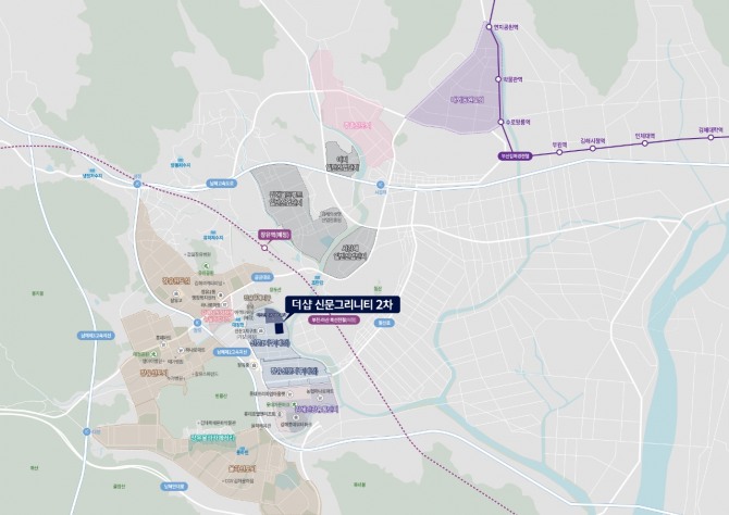 포스코이앤씨의 '더샵 ㅅ힌문그리니티 2차' 위치. 사진=포스코이앤씨