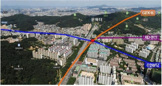 문학산 배경의 도시 인천 전경. 사진=인천시