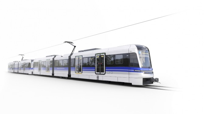 현대로템의 캐나다 에드먼턴 경전철 조감도. 사진=현대로템