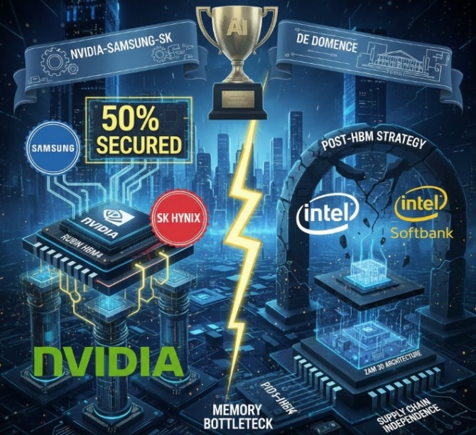 글로벌 인공지능(AI) 반도체 시장이 메모리 수급의 주도권을 둘러싸고 거대한 전략적 분기점에 직면했다. 이미지=제미나이3